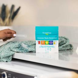 Truly Free Home Enzyme Stain Remover: treats clothes gently.