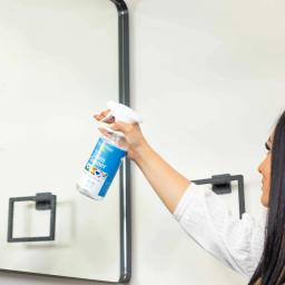 Truly Free Home Glass Cleaner: just spray and wipe glass surfaces.
