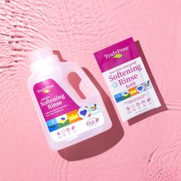 Truly Free Home Softening Rinse - Unscented jug and refill.