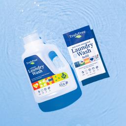 Truly Free Home Non-Toxic Laundry Wash - Unscented jug and refill.